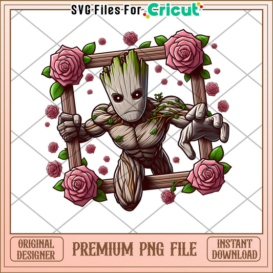 Groot Roses PNG Cricut Design