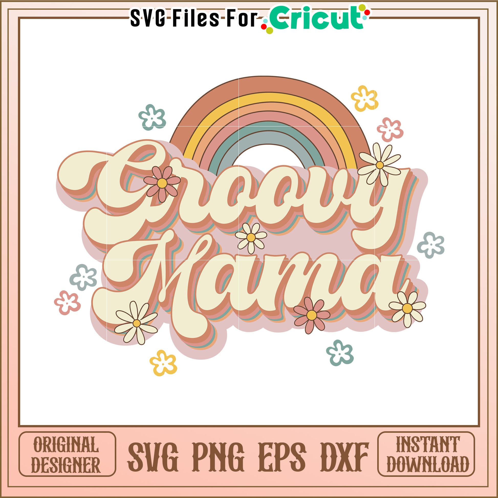 Groovy Mama SVG Cut File Instant Download