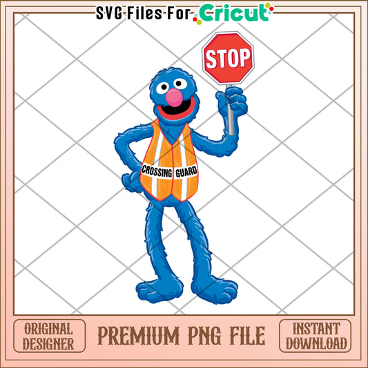 Grover crossing guard png, sesame street​ png, sesame workshop​ png