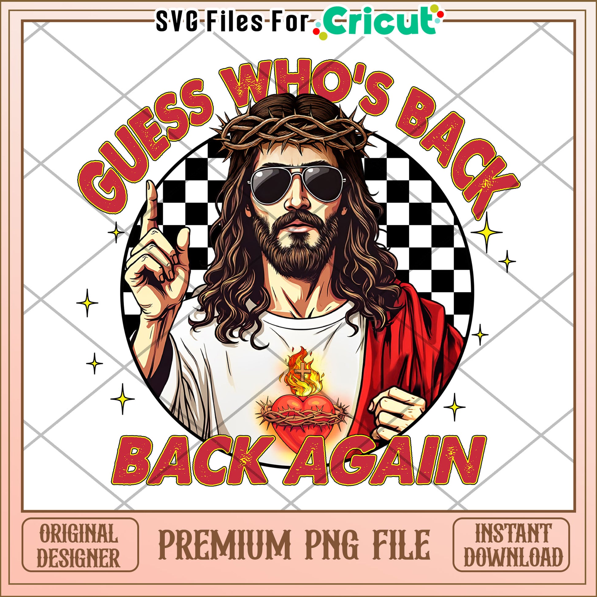 Guess who is back again jesus design png, the love for god png