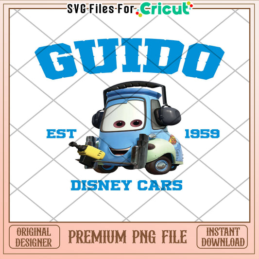 Guido Disney Cars PNG Cricut Design