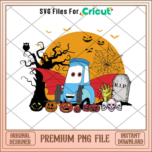 Guido Halloween Cars rip png, car png, digital download