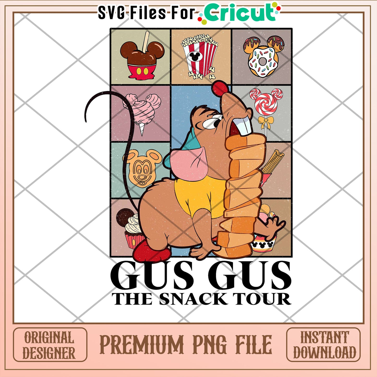 Gus Gus Snack Tour PNG Cricut
