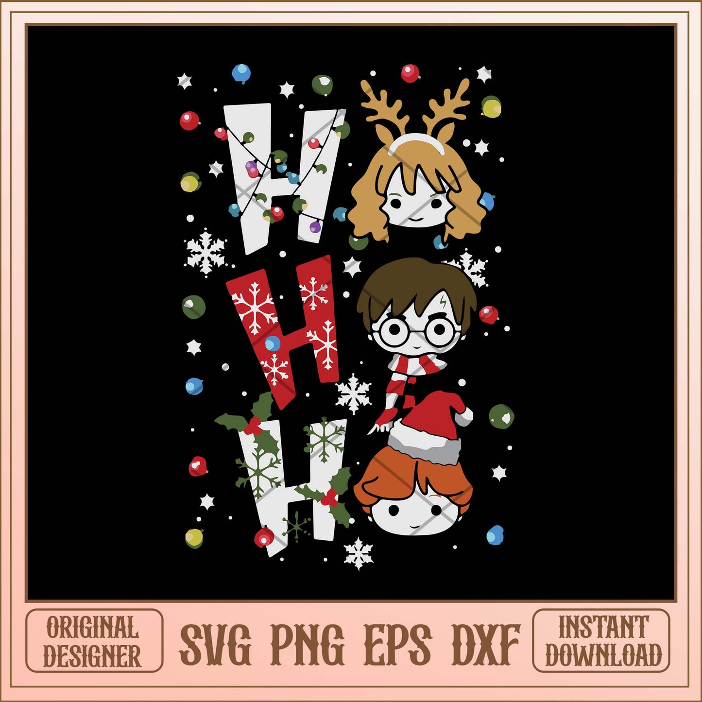 HHH Harry Potter svg, Christmas hohoho Harry Potter svg bundle