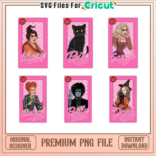 Horror doll set card halloween bundle png, doll horror movies​​​ png