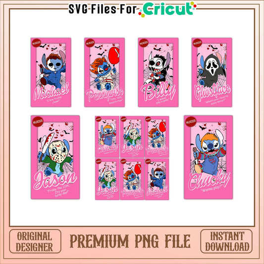 Halloween character chibi tarot bundle png, halloween character​​​ png