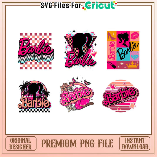 Barbie logo halloween design bundle png, barbie halloween movie​​ png