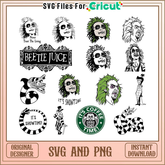 Beetlejuice face halloween bundle svg, beetlejuice face​ svg