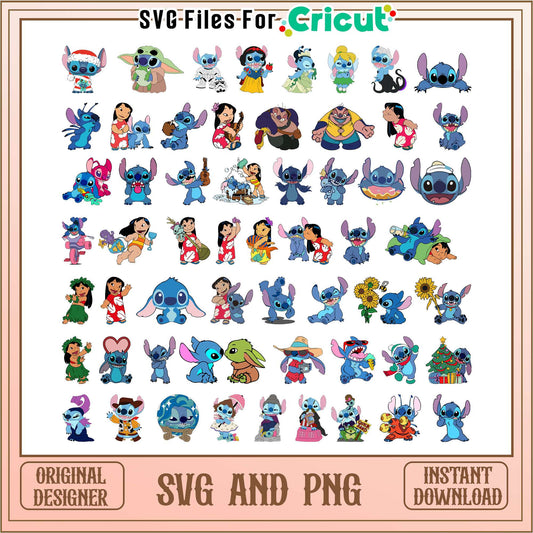 Disney stitch design bundle svg, stitch disney​ svg, stitch svg