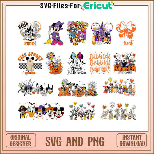 Disney mickey friends halloween bundle svg, disney halloween svg