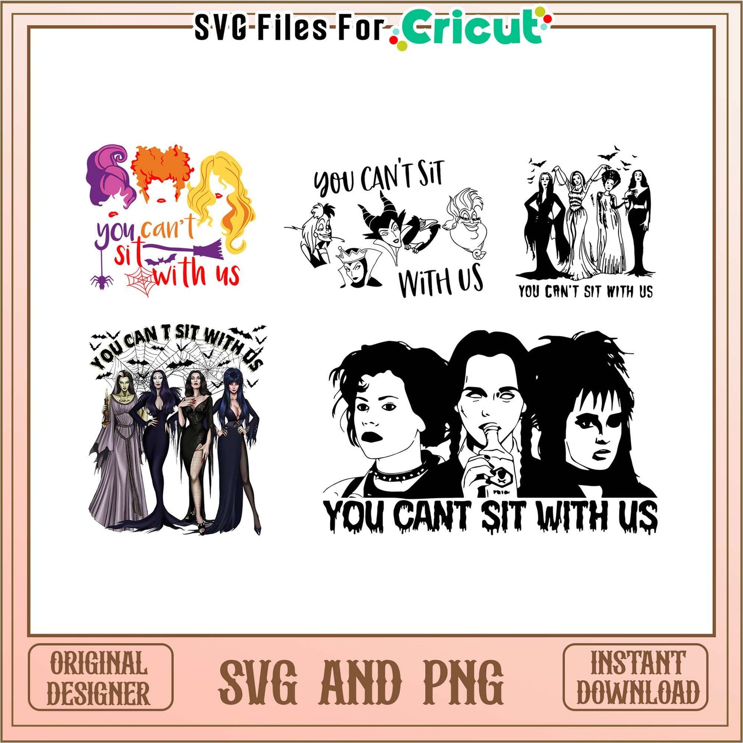 You can't sit with us halloween bundle svg, you can't sit with us​ svg