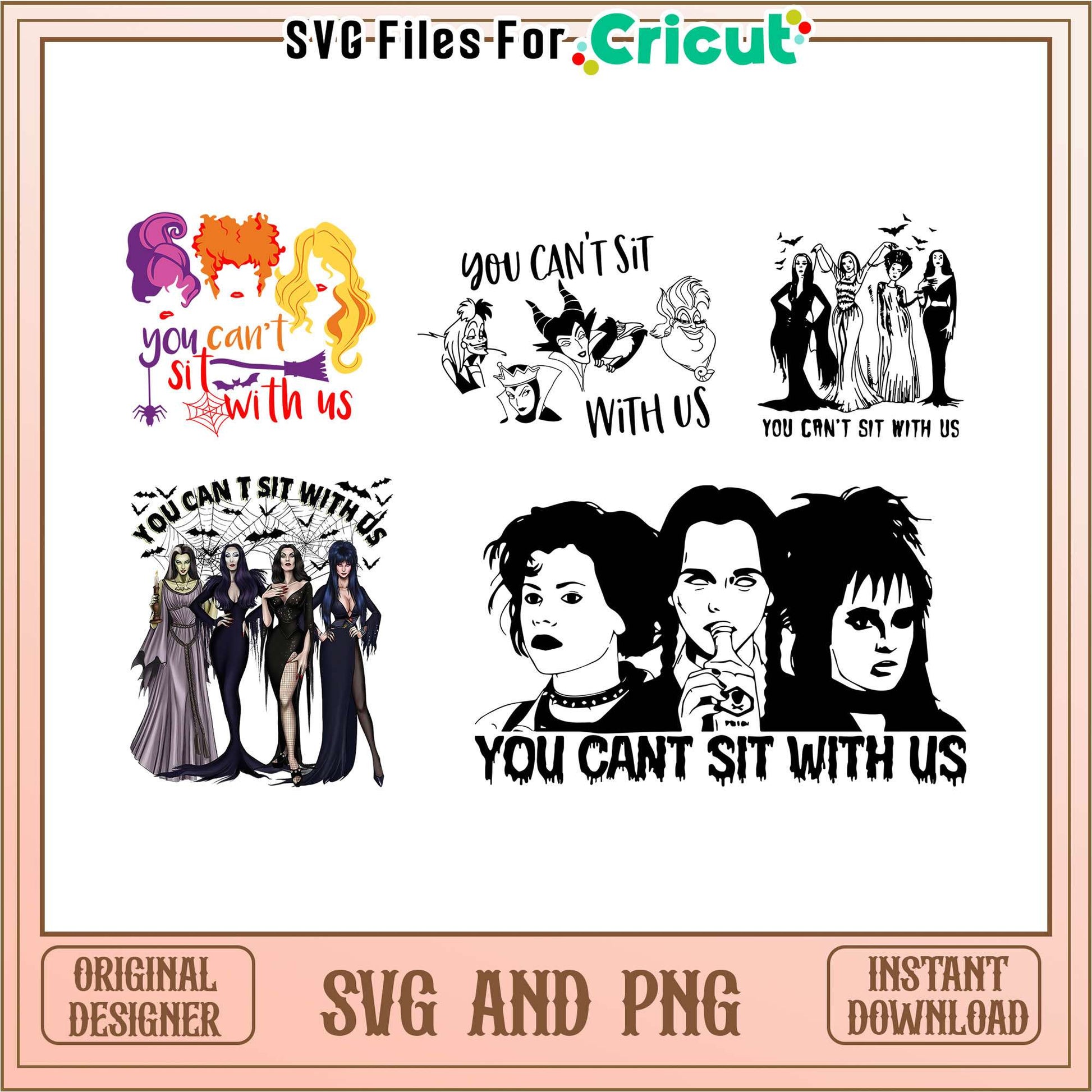 You can't sit with us halloween bundle svg, you can't sit with us​ svg