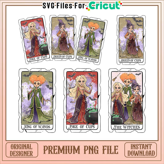 Hocus pocus cards halloween bundle png, hocus pocus halloween​ png