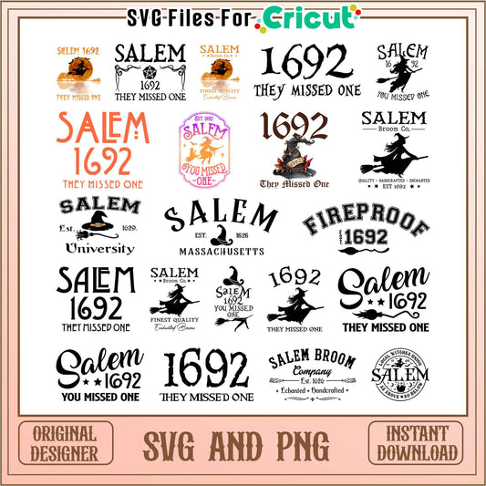 Salem est 1626 they missed one bundle svg, salem logo​ svg