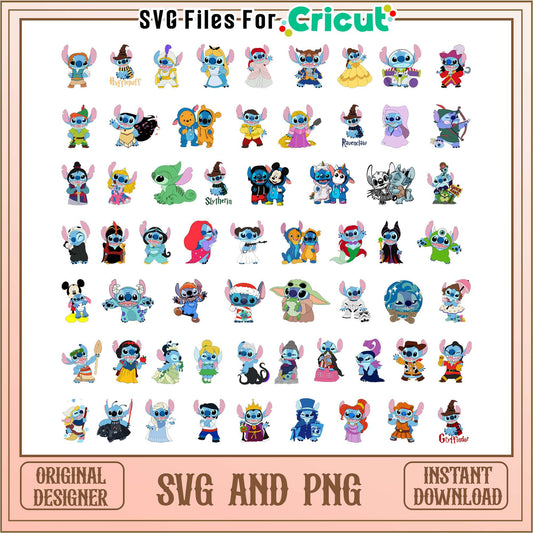 Disney stitch cosplay halloween bundle svg, halloween stitch​ svg