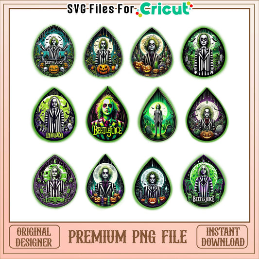 Beetlejuice green halloween bundle png, Beetlejuice png