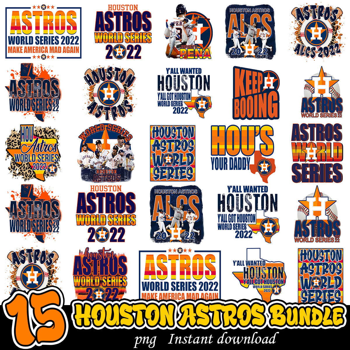 Houston Astros png bundle, Houston Astros baseball bundle