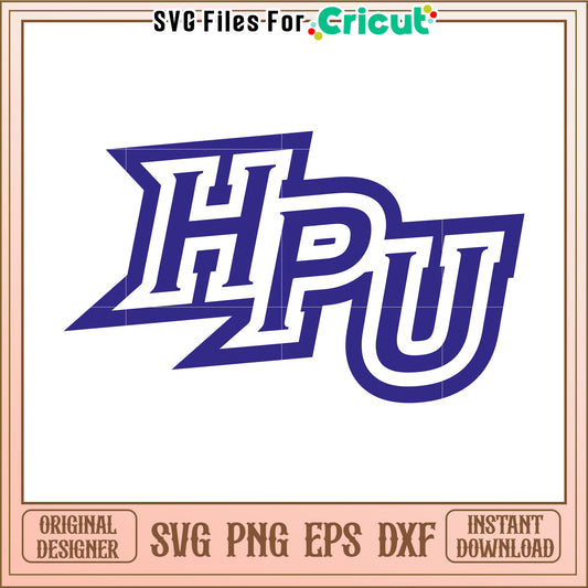 HPU Logo SVG Design for Cricut Projects, Ideal for DIY Enthusiasts and Crafters