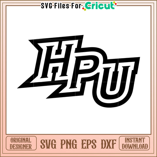 HPU Logo SVG File for Cricut, Perfect for Custom Projects and Crafts