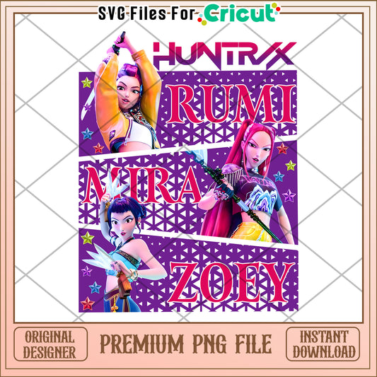 HUntrix girls png, huntrix tiger png, saja boys toys png