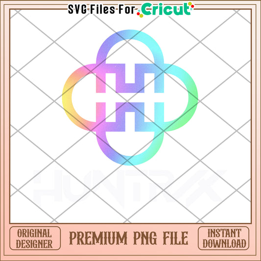 HUntrix neon logo png, kpop cartoon png, saja boys png