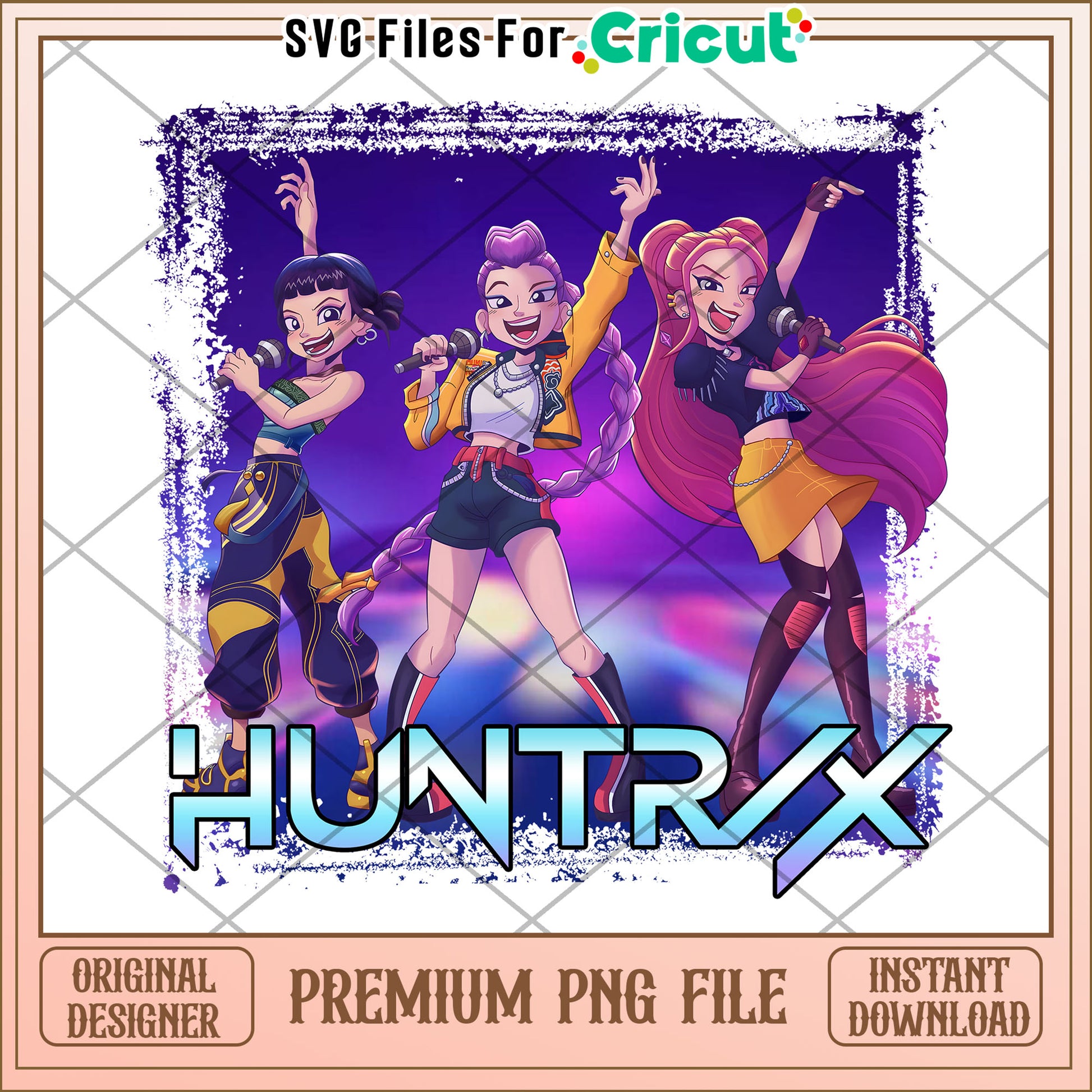 HUntrix performance design png, kpop band png, huntrix tiger png