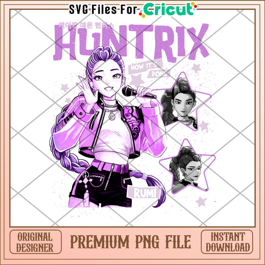 HUntrix rumi pink png, kpop songs png, netflix cartoon png
