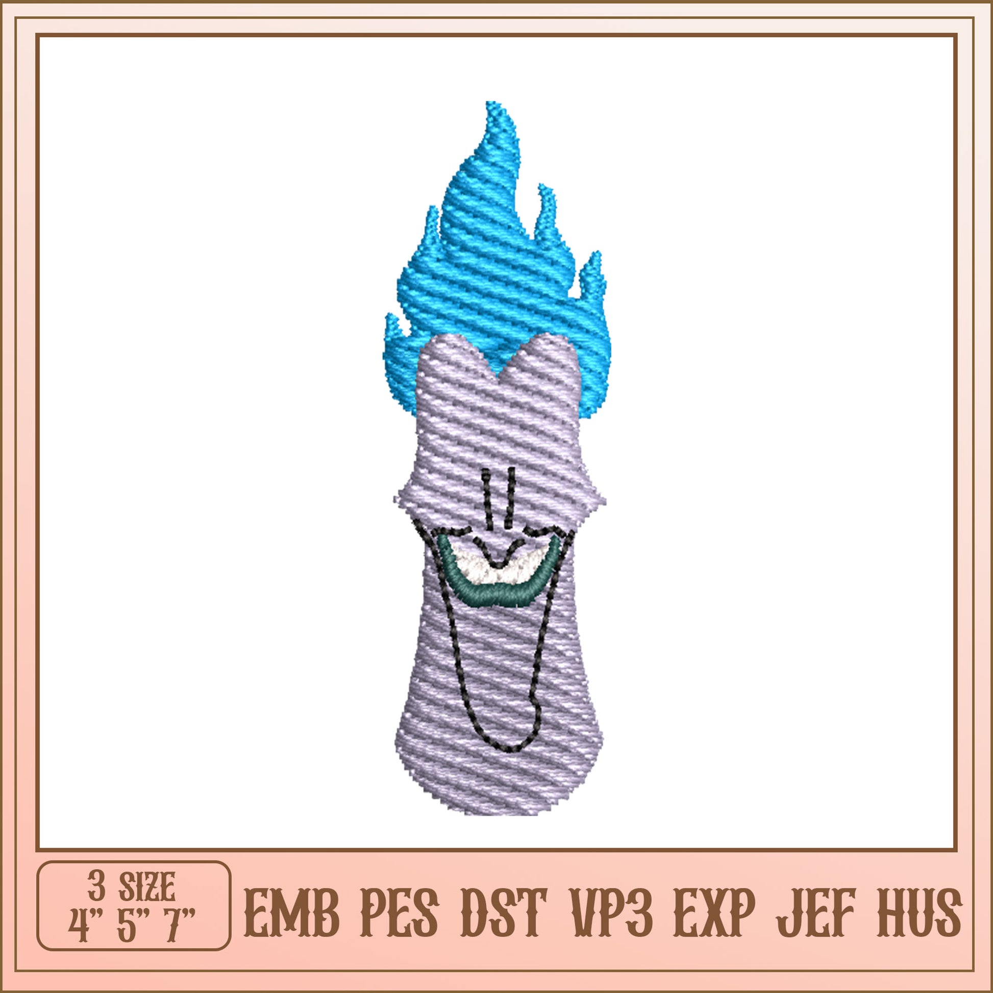 Hades Embroidery Design 3 Sizes