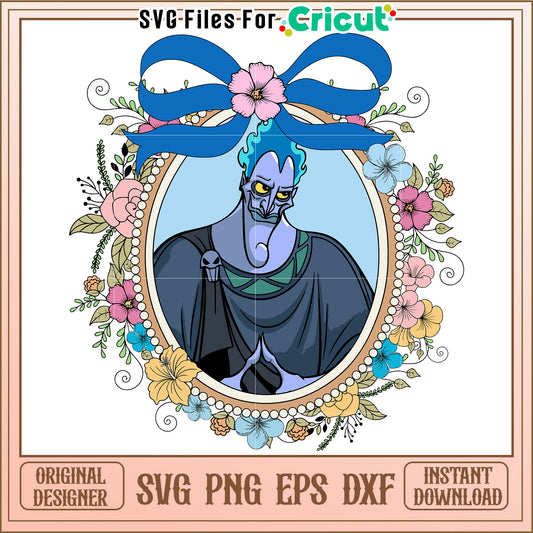 Hades SVG Cricut Files Floral Portrait