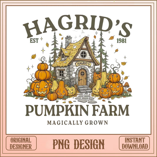 Hagrid's Pumpkin Farm PNG, Harry Potter Halloween PNG, Witch PNG
