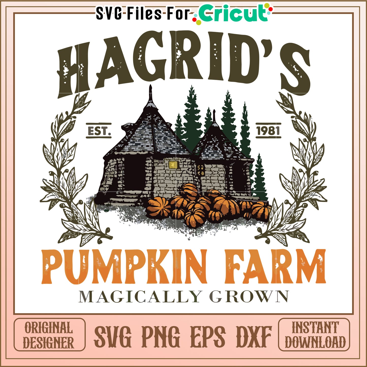 Hagrid's pumpkin farm svg, halloween wallpaper svg, halloween decor svg