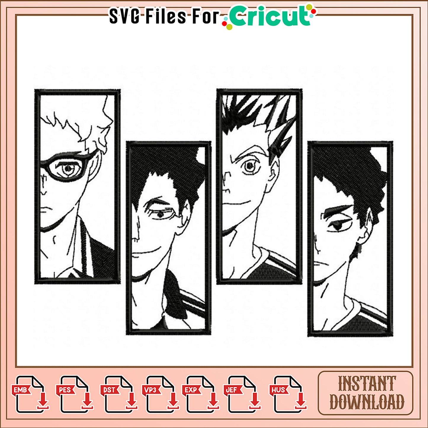 Haikyuu Embroidery Design Instant Download