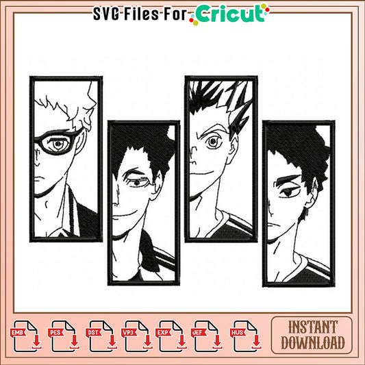 Haikyuu Embroidery Design Instant Download