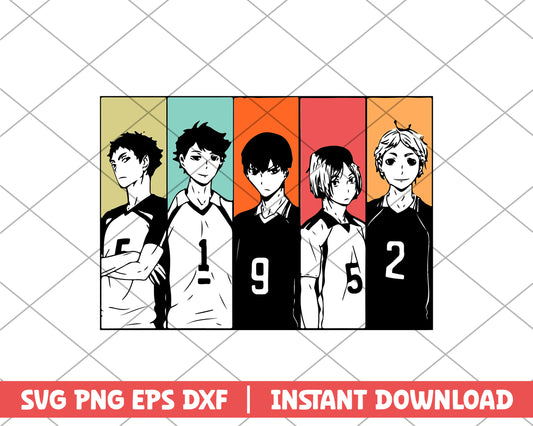 Haikyuu friends anime svg