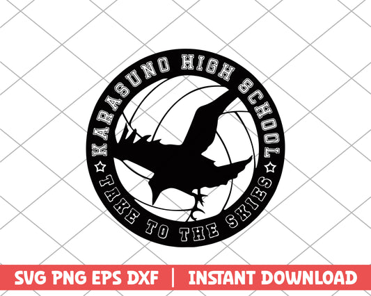 Haikyuu karasuno high school take to the skies anime svg