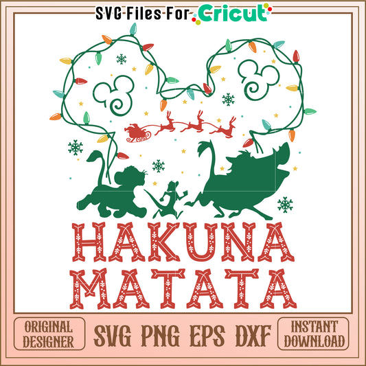 Hakuna Matata Christmas SVG Design