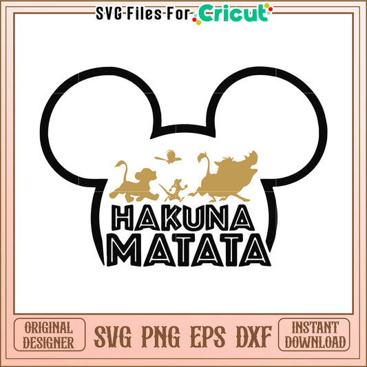 Hakuna Matata Mickey SVG Design