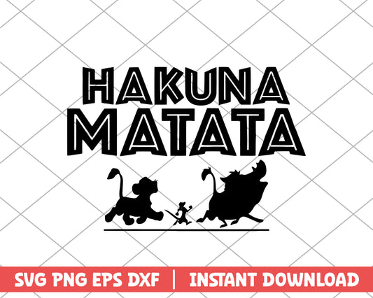 Hakuna matata disney svg