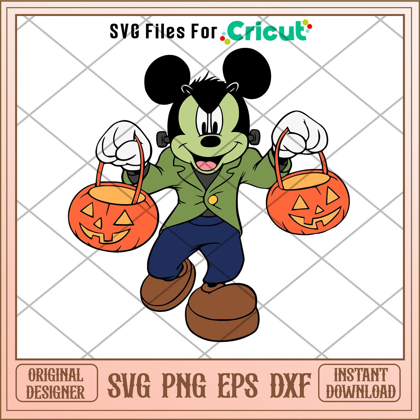 Mickey mouse halloween pumpkin svg