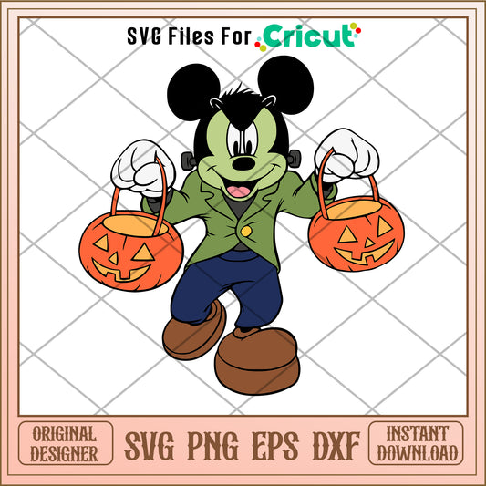 Mickey mouse halloween pumpkin svg