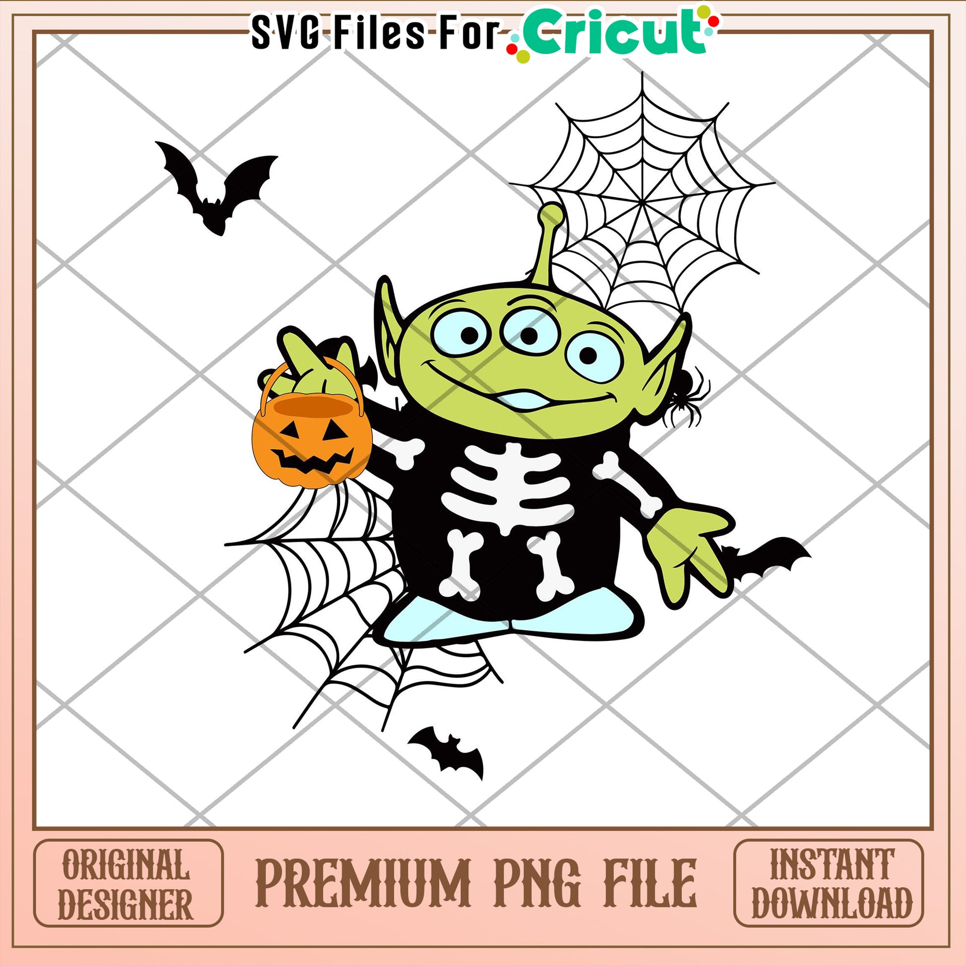 Halloween Alien PNG Instant Download