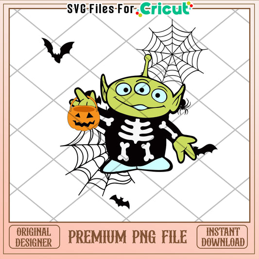 Halloween Alien PNG Instant Download