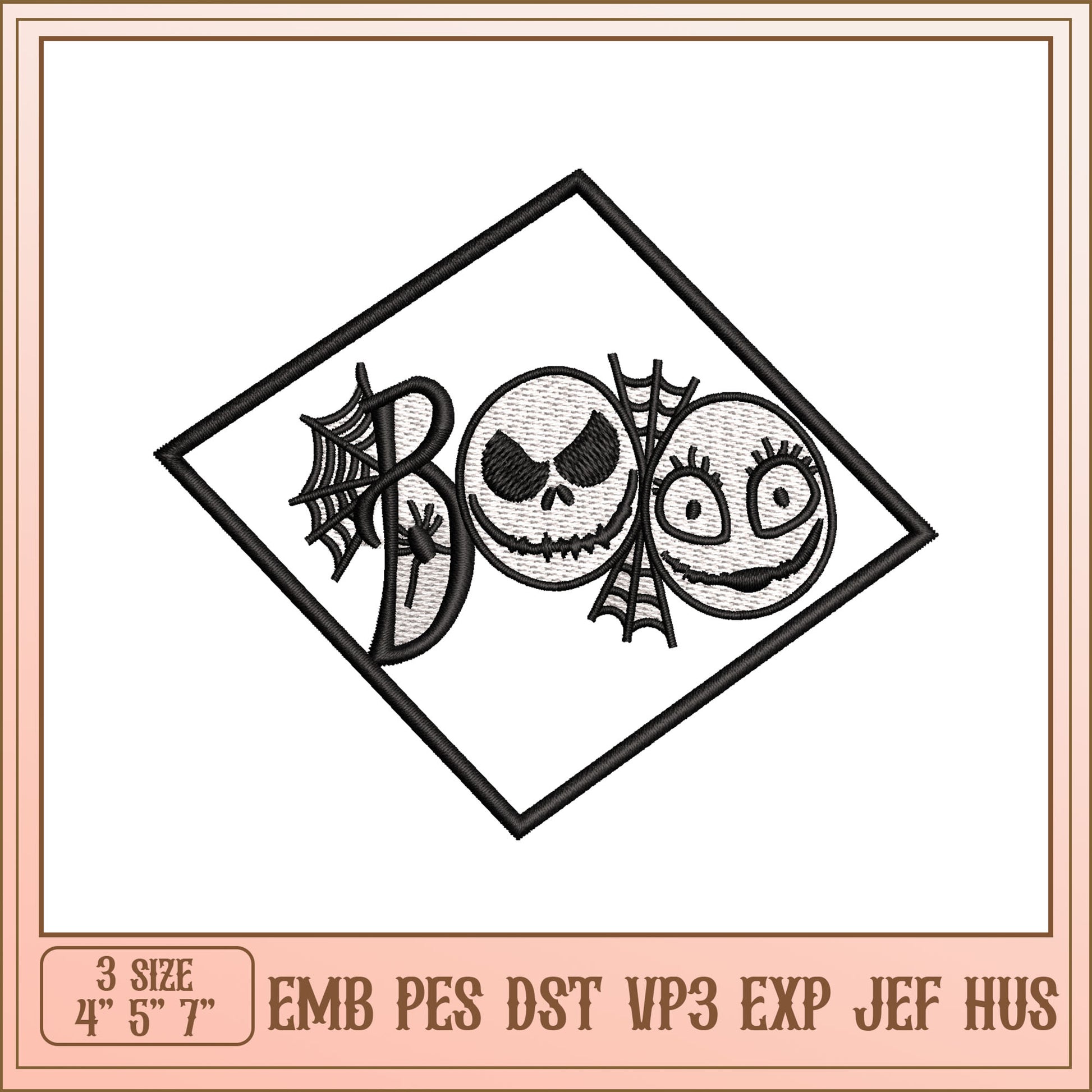 Halloween Boo Embroidery Design