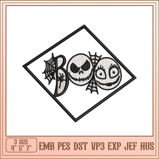 Halloween Boo Embroidery Design