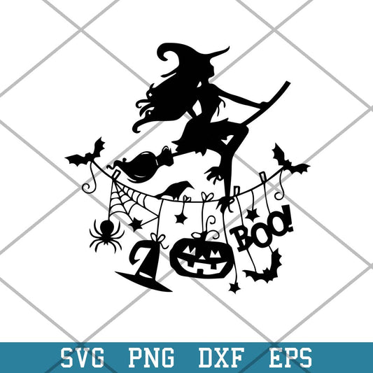 Halloween Boo Witch Svg, Halloween Svg-Svgfilesforcricut