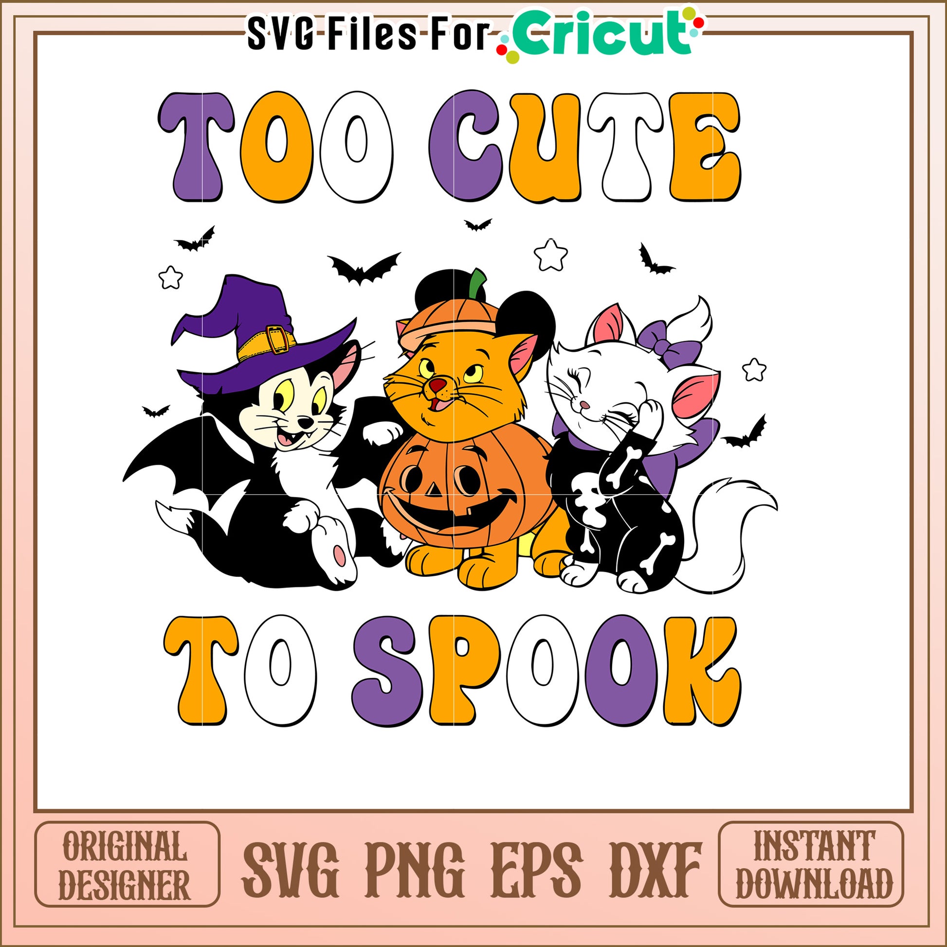 Halloween Cats SVG Cute Spooky Design