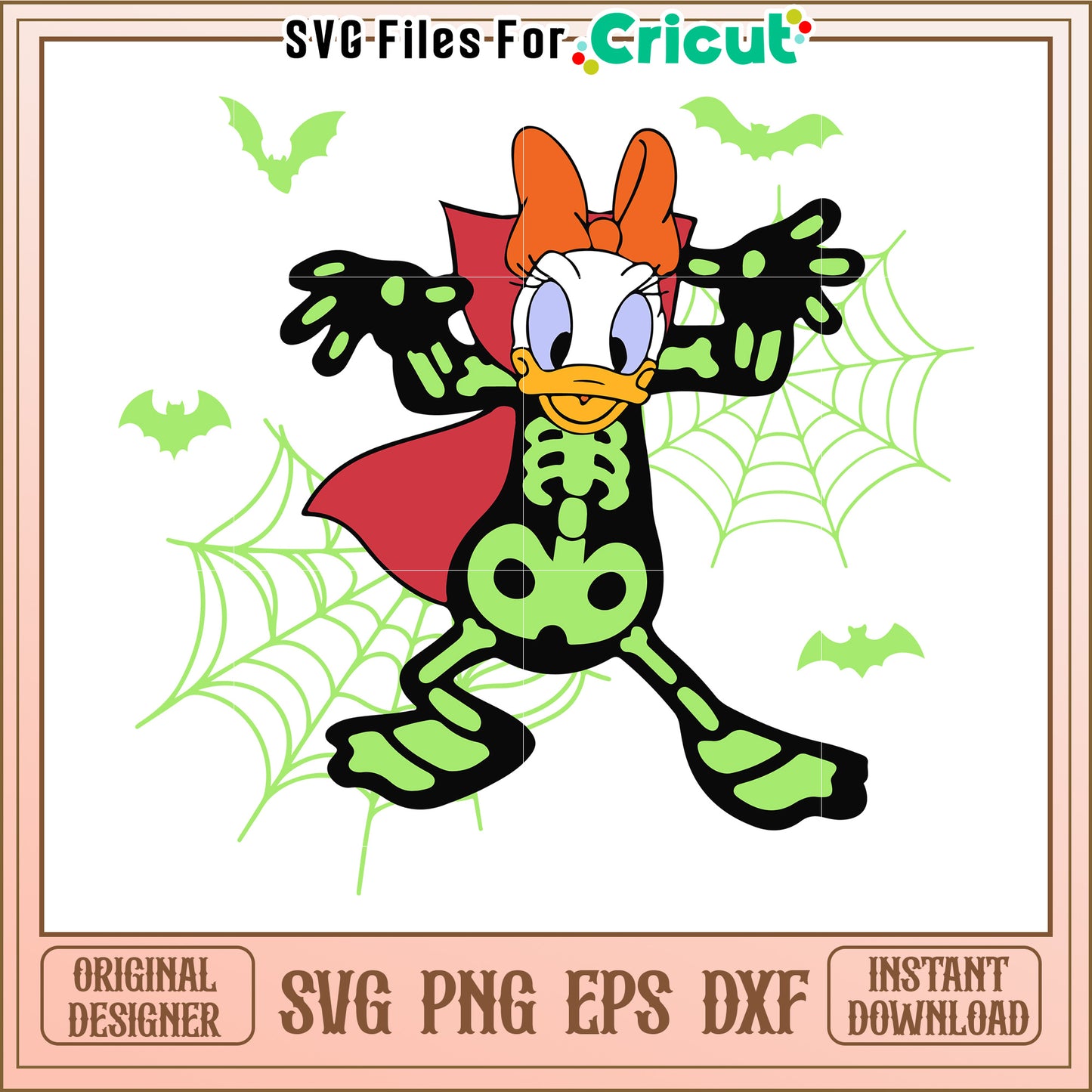 Halloween Daisy Duck SVG Design