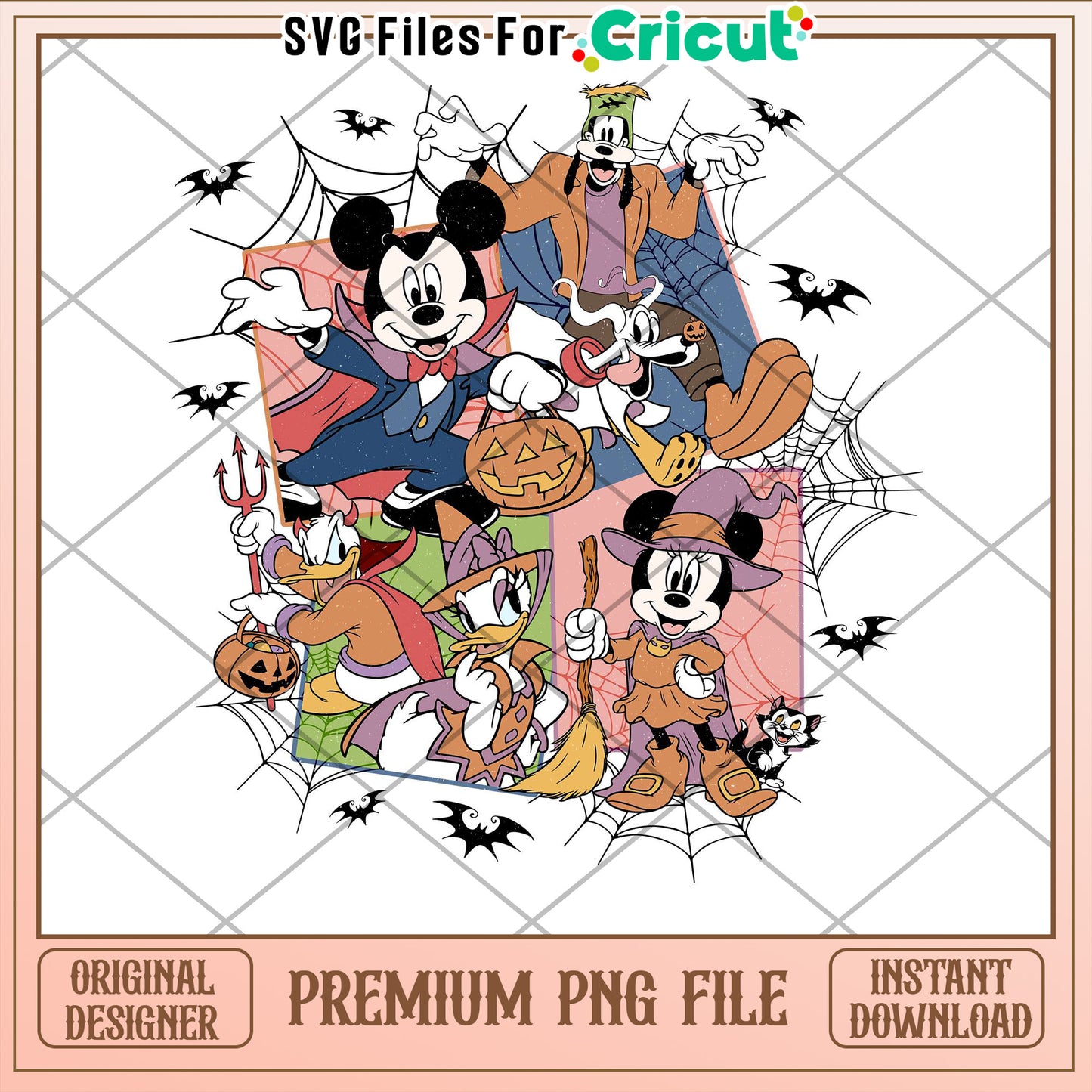 Halloween Disney Characters Premium PNG File for Cricut Crafts