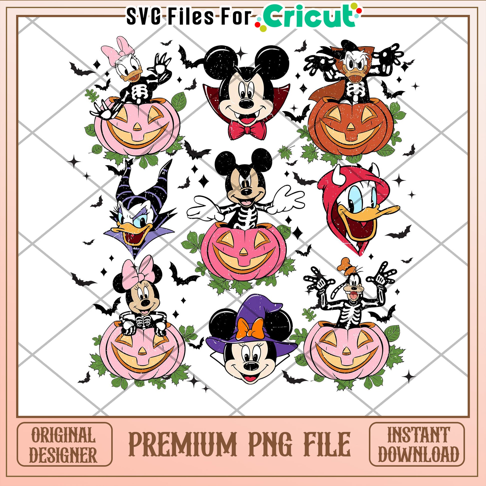Halloween Disney PNG Sublimation Designs