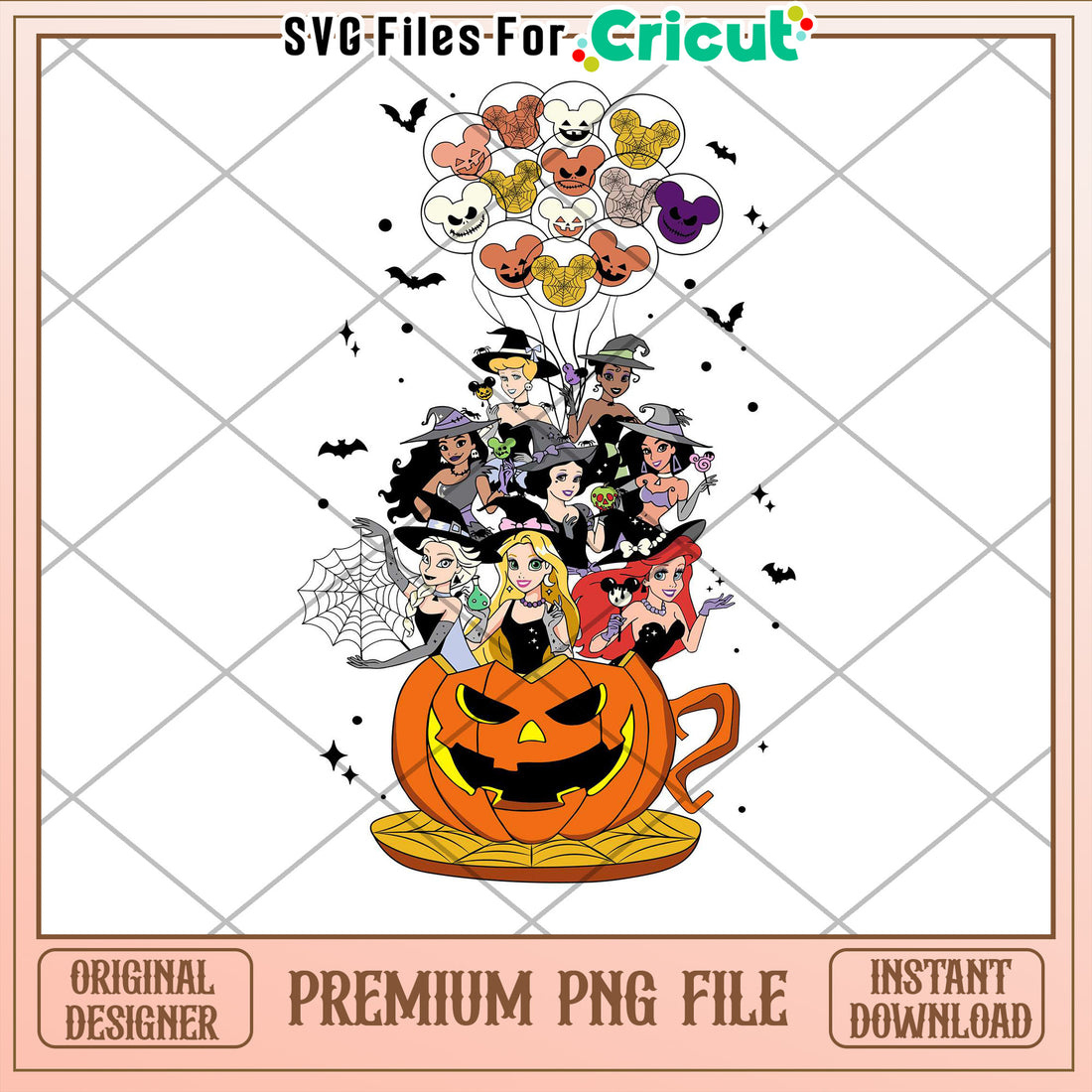 Halloween Disney Princesses PNG – svg files for cricut